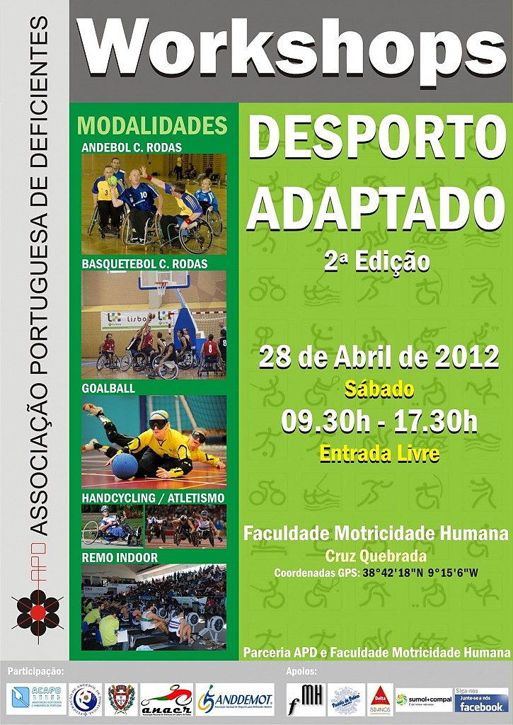 APD promove 2ª edição de “Workshop de Desporto Adaptado” dia 28 de Abril