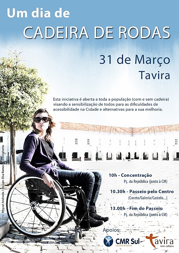 Um dia de cadeira de Rodas na cidade de Tavira realiza-se a 21 de Abril
