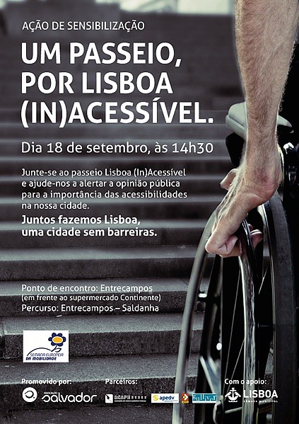 Ação de Sensibilização Lisboa (In)acessível decorreu no dia 18 de setembro