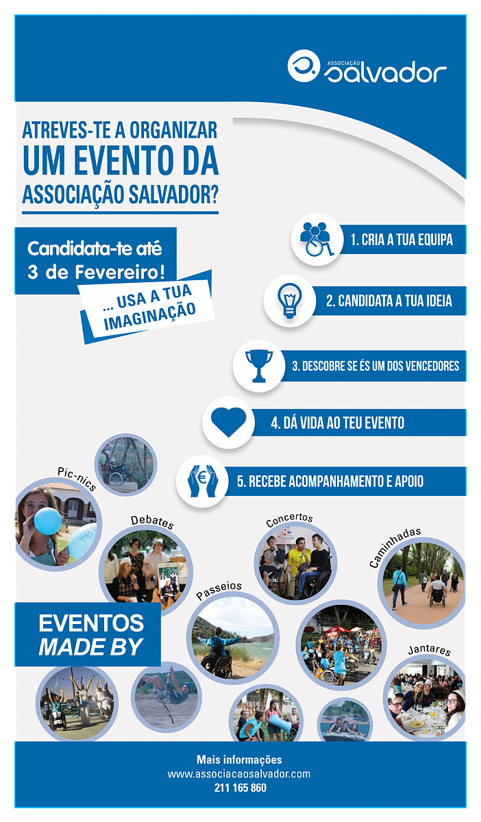 Queres ser o próximo organizador de um evento da Associação Salvador?