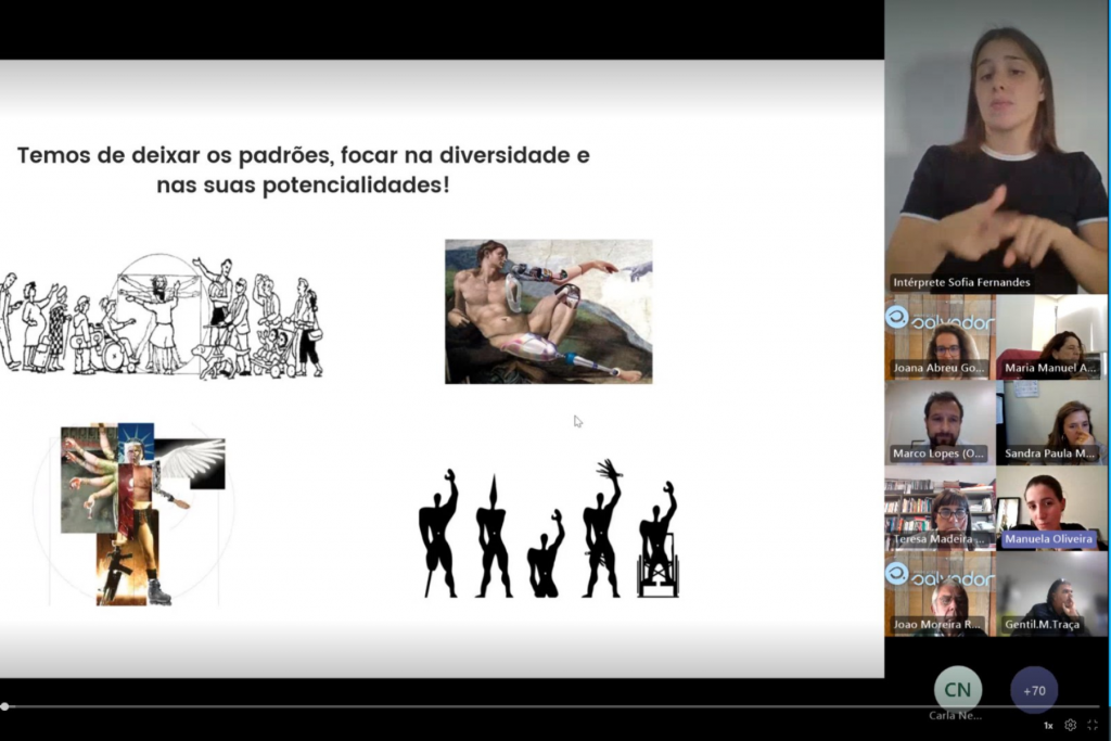 Slide da Apresentação da Arquiteta Manuela Oliveira no webinar
